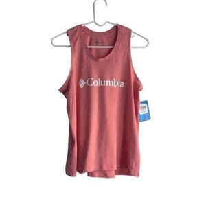 Columbia Tank Top Womens L Large Salmon‎ North Cascades Comfort Stretch Logo